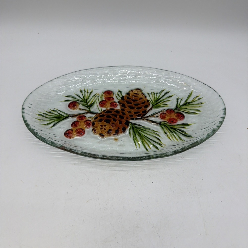oval glass serving platter